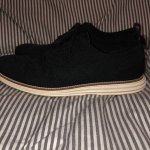 Cole Haan 2.zerogrand wingtip oxford black stitchlite